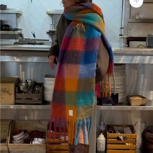 YLLW the label oversized plaid scarf